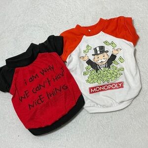 Two Graphic Dog Shirts Monopoly